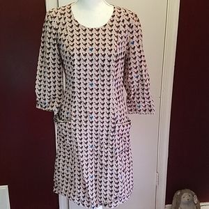 Boden Corduroy Bird Print Dress